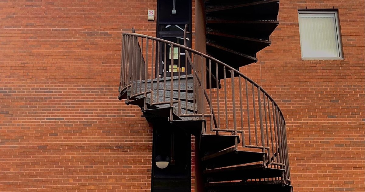 Spiral staircase inside a home Spiral staircase inside a home